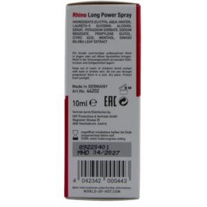 Hot-Rhino Long Power Spray 10 ml · Afrodisiaci uomo (immagine 5)