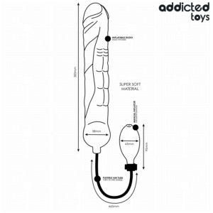 Addicted Toys-Dildo gonfiabile Xl Model 5-Silicone, impermeabile · Giocattoli anali (imaginea 7)