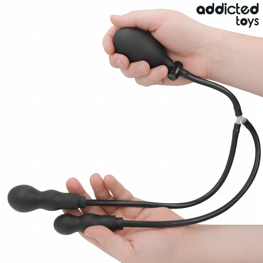 Addicted Toys-Plug anale Doppio Gonfiore Modello 1-Silicone, Impermeabile · Giocattoli anali (imaginea 4)
