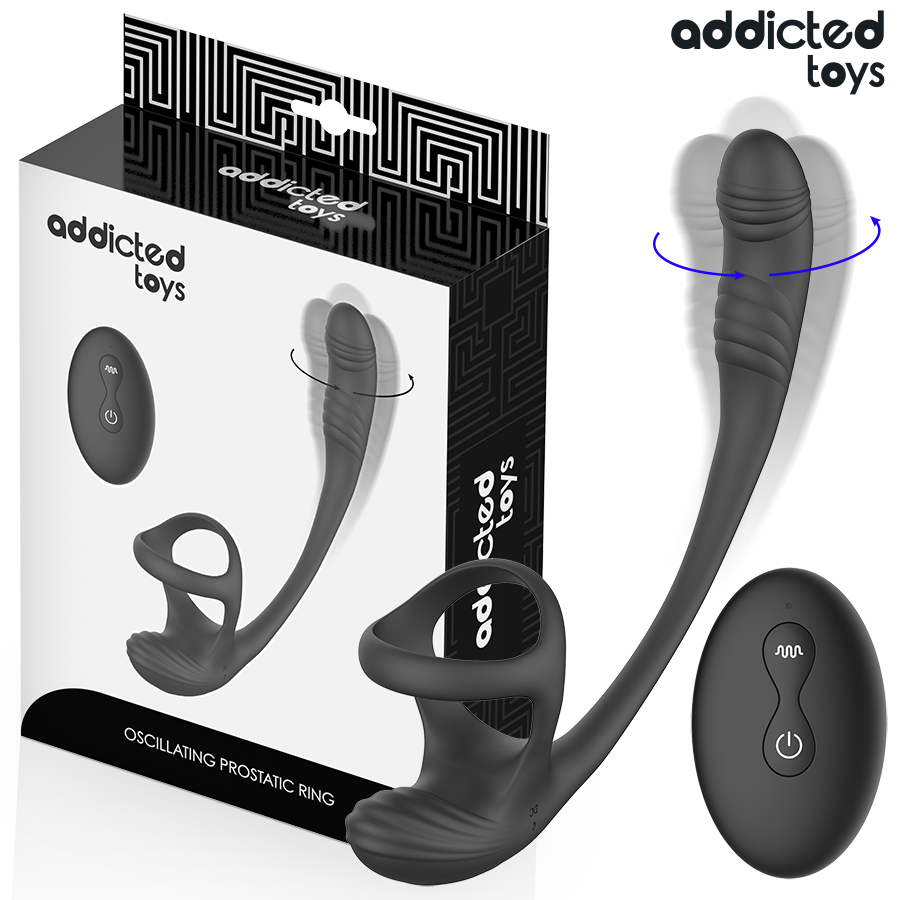 Addicted Toys-Plug anale con Vibrazione, Movimento 360o e Stimolatore