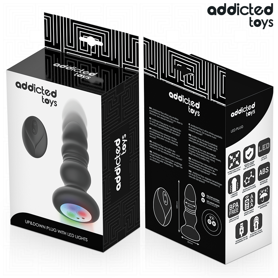 Addicted Toys-Plug anale con Impulsi e Vibrazioni, Telecomando 7 Addicted Toys-Plug anale con Impulsi e Vibrazioni, Telecomando · Giocattoli anali (immagine 7)