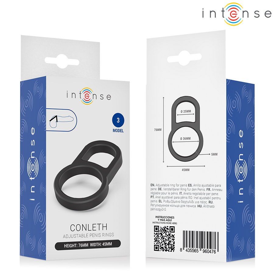 Intense For Him-Conleth Regolabile Doppio Anelli per Pene Model 3 · Anelli & Guaine per pene (imaginea 5)