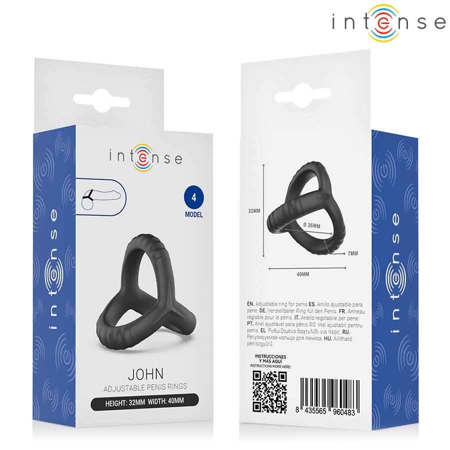 Intense For Him-John Anello Triplo Regolabile per Pene Model 4 5 Intense For Him-John Anello Triplo Regolabile per Pene Model 4 · Anelli & Guaine per pene (imaginea 5)