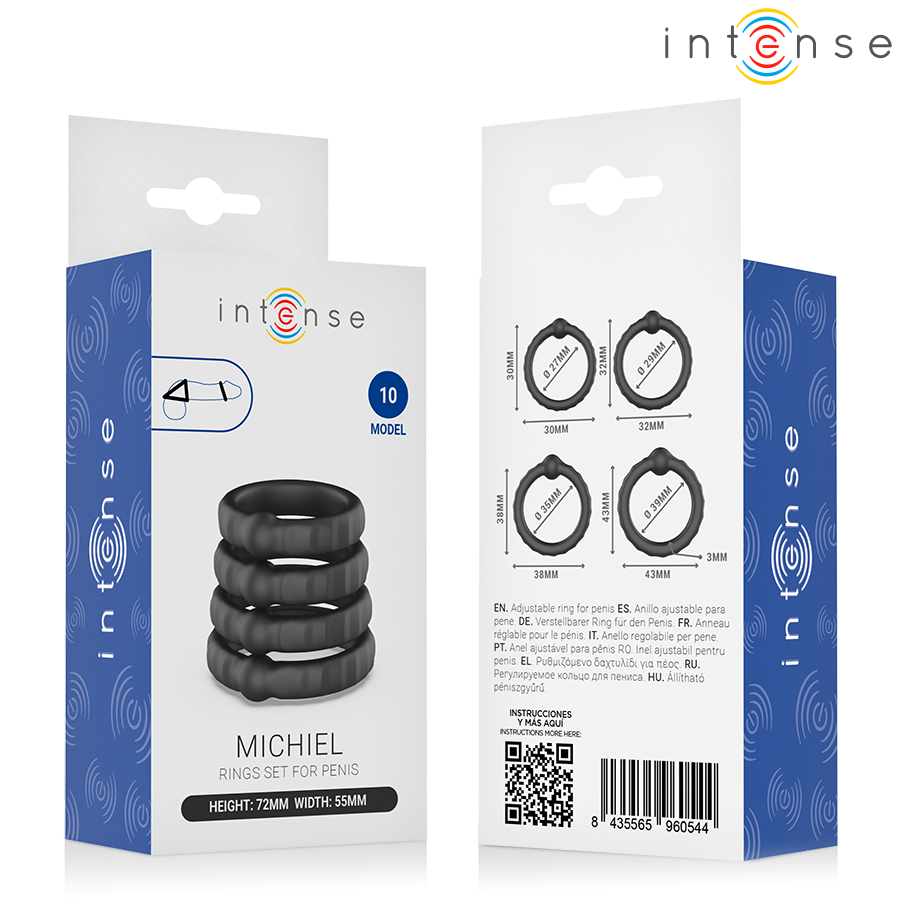 Intense For Him-Michiel Set di 4 Anelli per il Pene Modello 10 · Anelli & Guaine per pene (imaginea 6)