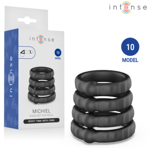 Intense For Him-Michiel Set di 4 Anelli per il Pene Modello 10