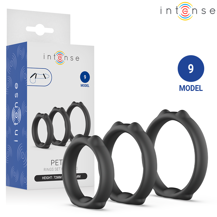 Intense For Him-Peter Set di 3 Anelli per il Pene Model 9 1 Intense For Him-Peter Set di 3 Anelli per il Pene Model 9 · Anelli & Guaine per pene