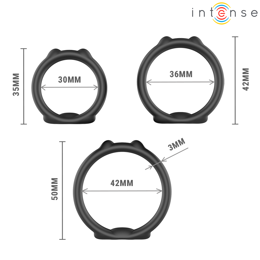 Intense For Him-Peter Set di 3 Anelli per il Pene Model 9 5 Intense For Him-Peter Set di 3 Anelli per il Pene Model 9 · Anelli & Guaine per pene (imaginea 5)