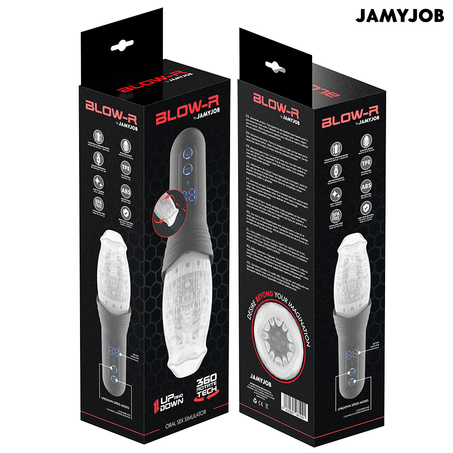 Jamyjob-Blow-r Masturbatore a Spinta e Rotazione-10 velocità · Masturbatori (imaginea 6)