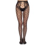 Leg Avenue Hosiery-Dress Rete 1966 con Slip Tagliato, Nero - One · Lingerie sexy donna