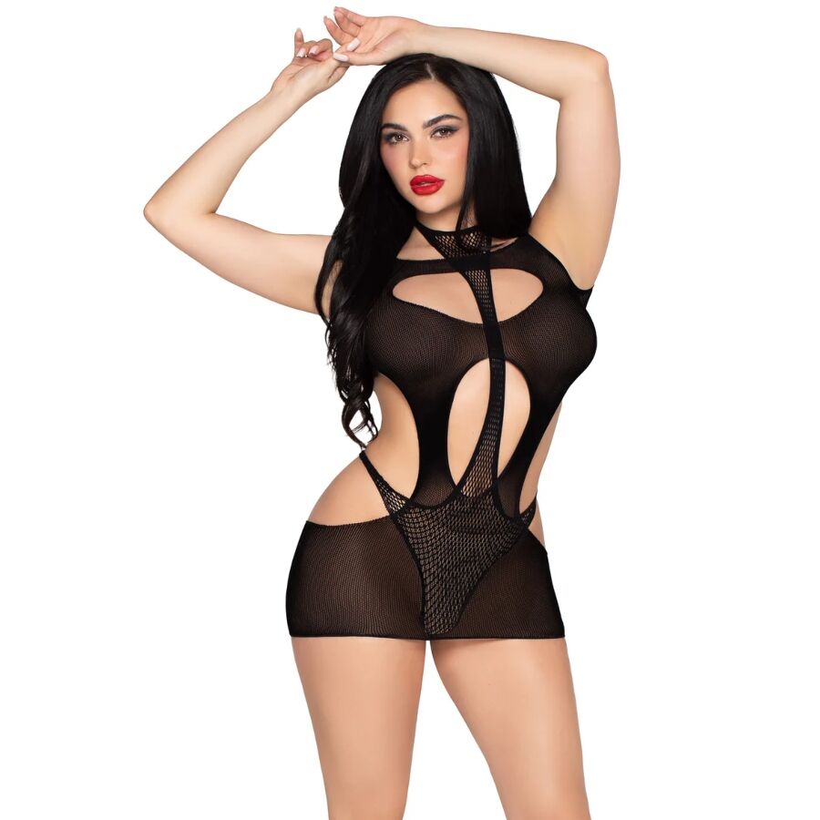 Leg Avenue Dresses-81680 Abito Mini Opaque e Body Halter Nero 2 Leg Avenue Dresses-81680 Abito Mini Opaque e Body Halter Nero · Lingerie sexy donna (imaginea 2)