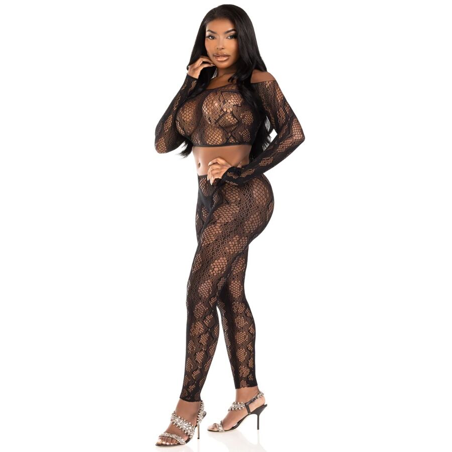 Leg Avenue Sets-89373 Python Crop Top e collant senza gambe 3 Leg Avenue Sets-89373 Python Crop Top e collant senza gambe · Lingerie sexy donna (imaginea 3)