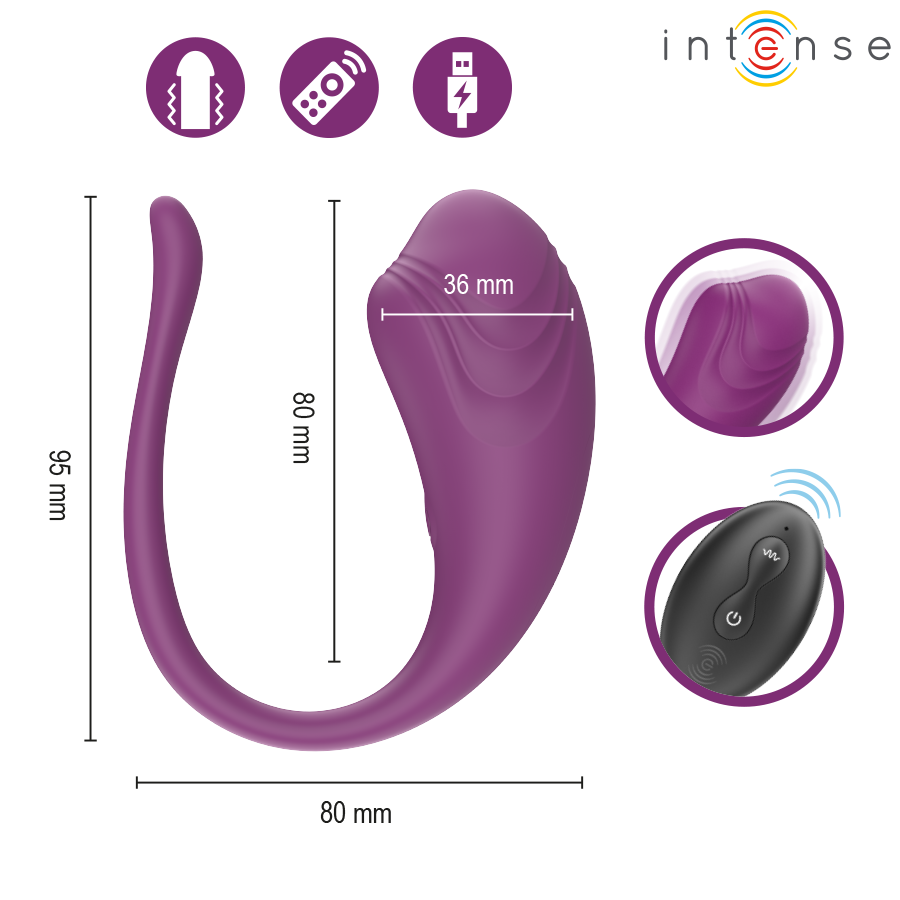 Intense Remote Control-Olivia Uovo Vibratore Ricaricabile · Vibratori (imaginea 13)