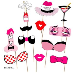 Diablo Picante-Set Photocall per Festa Modello 1 - 12 Pezzi