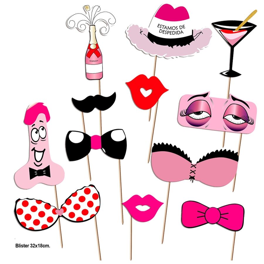 Diablo Picante-Set Photocall per Festa Modello 1 - 12 Pezzi