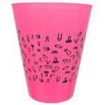 Diablo Picante-Diverty Sex Bicchiere Fuchsia 500 ml con Peni Neri · Articoli divertenti
