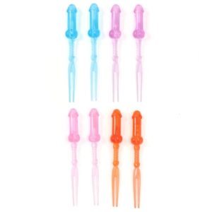 Diablo Picante-Stuzzicadenti Pene Colorati, 8 Pezzi