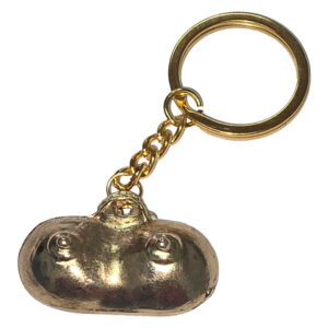 Diablo Picante-Portachiavi in metallo Tette Oro