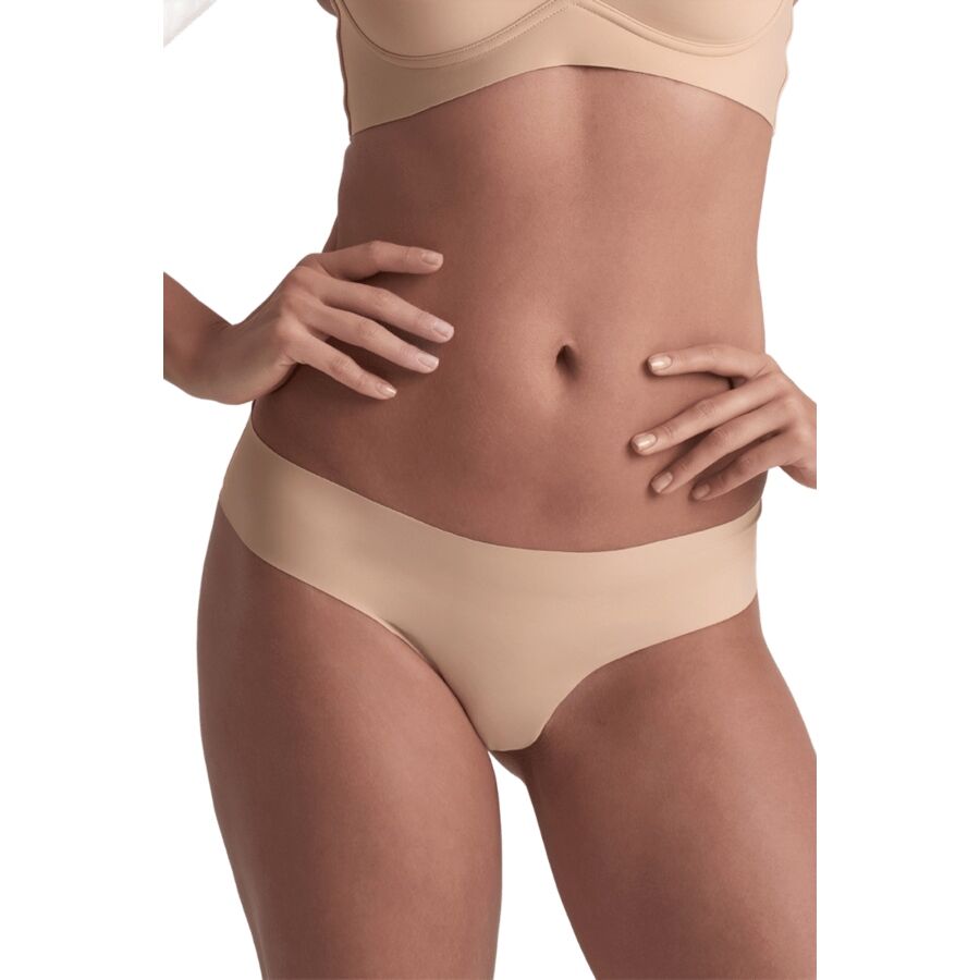 Bye Bra-Tanga Invisible Set 2 Pezzi Beige e Nero · Lingerie sexy donna (immagine 2)