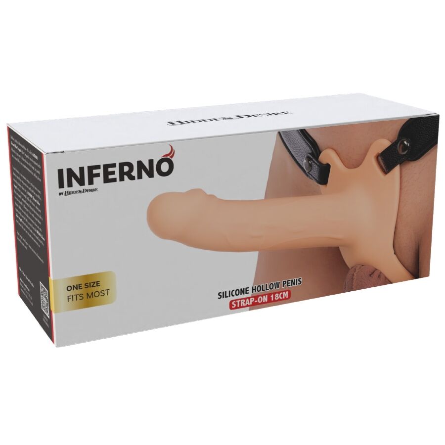 Hidden Desire-Inferno Guaina per pene Strap-on in Silicone, 18 cm · Anelli & Guaine per pene (imaginea 6)