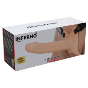 Hidden Desire-Inferno Guaina Pene Strap-on 20 cm-Silicone · Anelli & Guaine per pene (immagine 6)