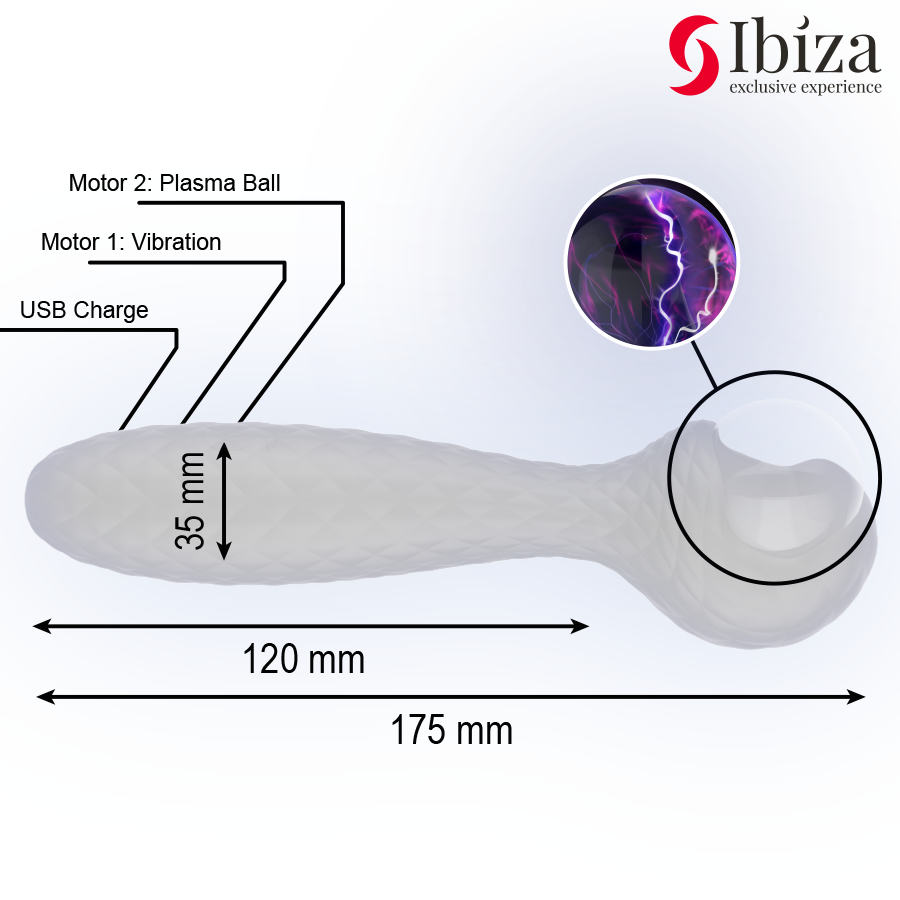 Ibiza Technology-Plasma Sphere Vibratore e Stimolatore-Silicone 2 Ibiza Technology-Plasma Sphere Vibratore e Stimolatore-Silicone · Vibratori (imaginea 2)