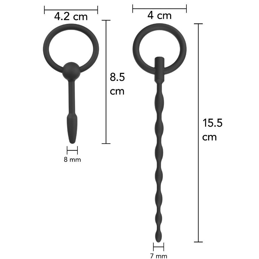 Hidden Desire-Extreme Set Starter Uretrale, 2 Pezzi-Silicone · Accessori BDSM (immagine 4)
