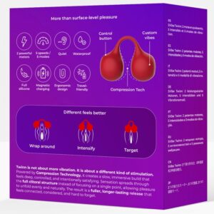 Snail Vibe-Twinn Cherry Vibratore di Dito-Silicone · Masturbatori (immagine 4)