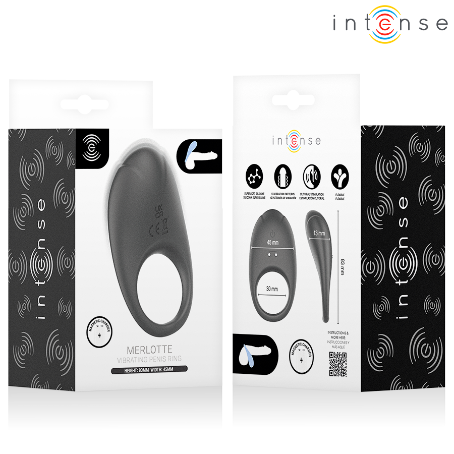 Intense For Him-Merlotte Anello Pene Vibratore con Stimolazione 10 Intense For Him-Merlotte Anello Pene Vibratore con Stimolazione · Anelli & Guaine per pene (immagine 10)