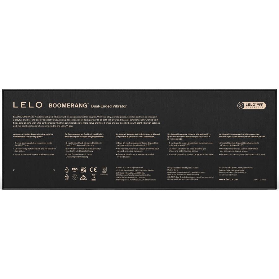 Lelo-Boomerang Vibratore a due teste Rosso Coral-Silicone, 12 3 Lelo-Boomerang Vibratore a due teste Rosso Coral-Silicone, 12 · Giocattoli per coppie (imaginea 3)