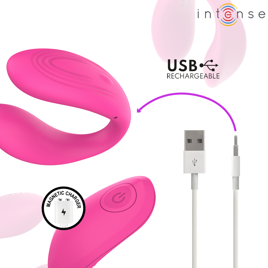 Intense-Nora Vibratore a Forma di U con Telecomando · Vibratori (immagine 5)