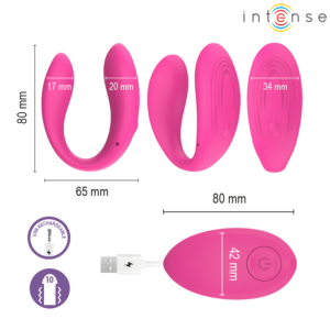 Intense-Nora Vibratore a Forma di U con Telecomando · Vibratori (immagine 7)