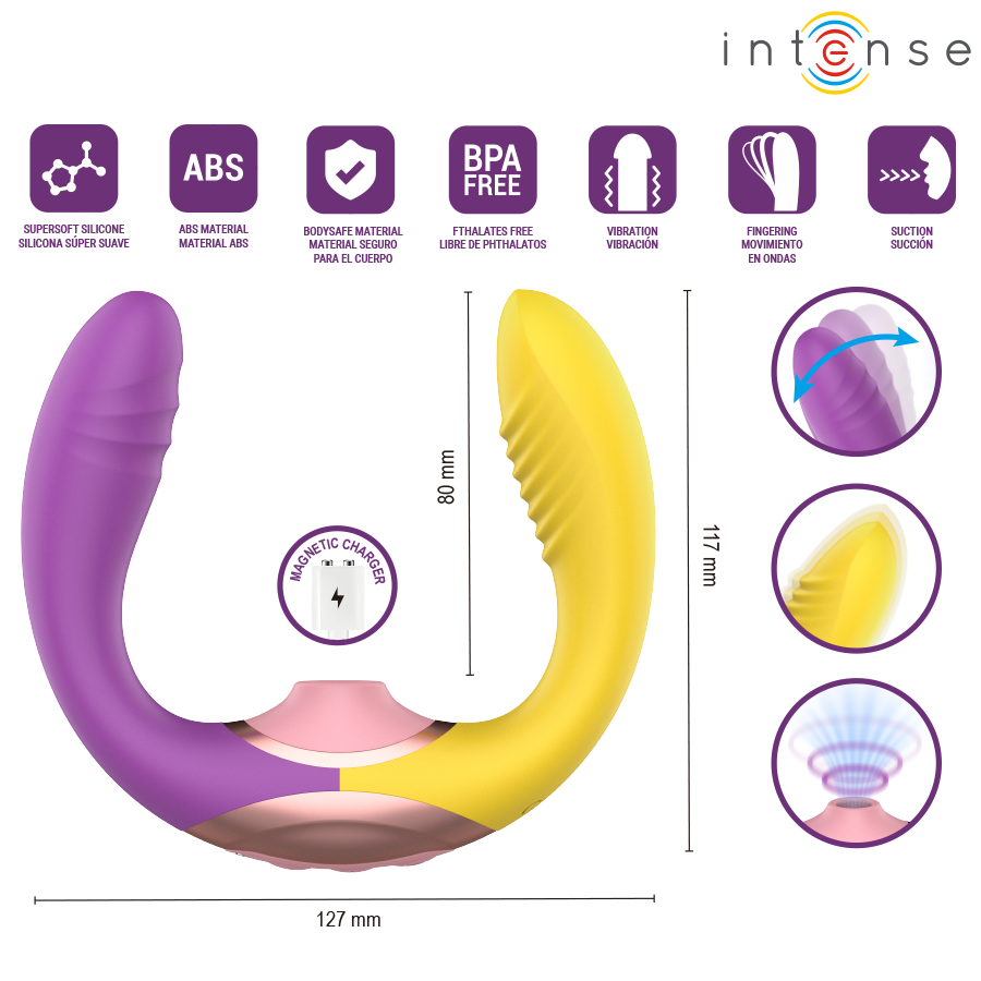 Intense High Tech-Willow 3-in-1 Stimolatore con Suzione 4 Intense High Tech-Willow 3-in-1 Stimolatore con Suzione · Vibratori (imaginea 4)