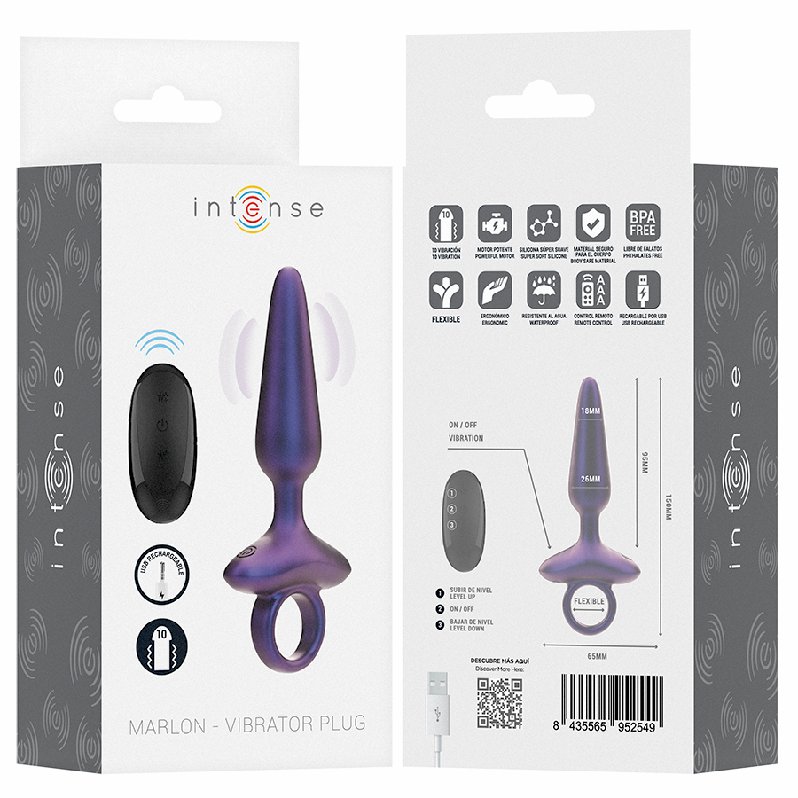 Intense Anal Toys-Marlon Plug anale Vibratore Model 4 · Giocattoli anali (immagine 2)