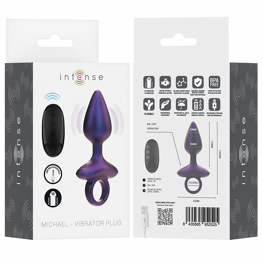 Intense Anal Toys-Michael Plug anale Vibrant Model 2 · Giocattoli anali (immagine 7)