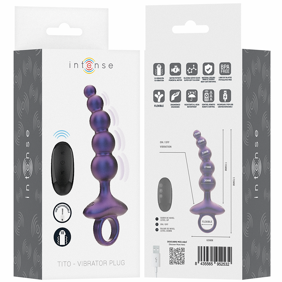 Intense Anal Toys-Tito Plug anale Vibrator Model 3 3 Intense Anal Toys-Tito Plug anale Vibrator Model 3 · Giocattoli anali (imaginea 3)
