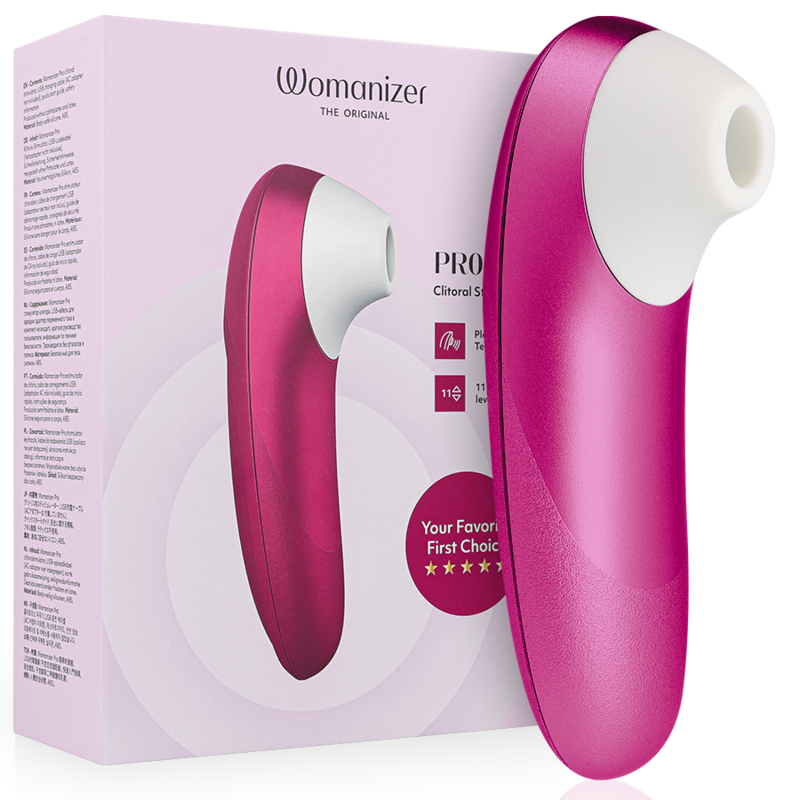 Womanizer-Pro vibrante stimolatore clitorideo Rosa-Silicone, 10 velocità