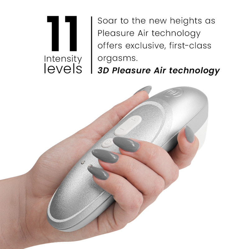 Womanizer-Pro Vibrant Stimolatore del Clitoride Silver Grey-Silicone · Vibratori (immagine 2)