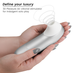 Womanizer-Pro Vibrant Stimolatore del Clitoride Silver Grey-Silicone · Vibratori (immagine 3)