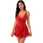 Livco Corsetti Fashion-Nuit Set Maglietta e Mutandine Rosse S/M · Lingerie sexy donna