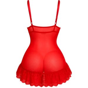 Livco Corsetti Fashion-Nuit Set Maglietta e Mutandine Rosse S/M · Lingerie sexy donna (immagine 2)