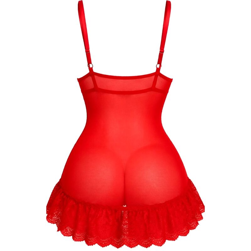 Livco Corsetti Fashion-Nuit Set Maglietta e Mutandine Rosse S/M · Lingerie sexy donna (immagine 2)