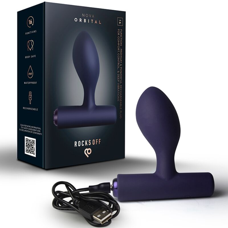 Rocks-Off-Nova Orbital Plug anale Ricaricabile Premium · Giocattoli anali