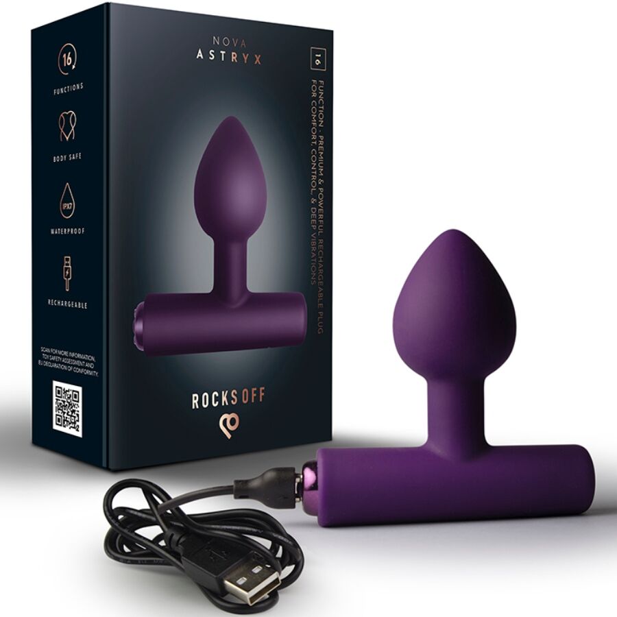 Rocks-Off-Nova Astryx Plug anale Ricaricabile 16 Funzioni