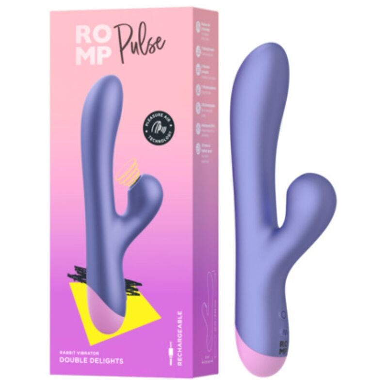 Romp-Pulse Rabbit Dual Vibratore per Punto G Blu · Vibratori (immagine 9)
