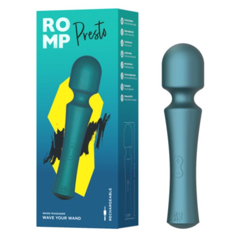 Romp-Presto Mini Wand Vibrator Cap Flessibile Verde-Silicone 6 Romp-Presto Mini Wand Vibrator Cap Flessibile Verde-Silicone · Vibratori (imaginea 6)