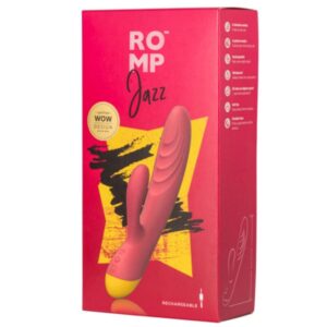 Romp-Jazz Vibratore Rabbit Ricaricabile Rosso-Silicone, Ricaricabile · Vibratori (immagine 6)