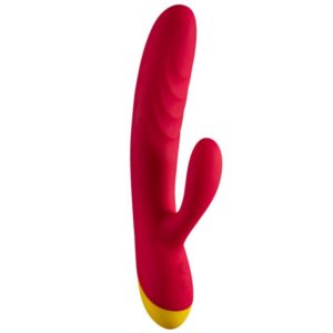 Romp-Jazz Vibrator Rabbit Ricaricabile Rosso-Silicone, Ricaricabile