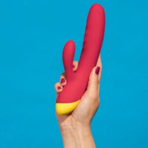 Romp-Jazz Vibratore Rabbit Ricaricabile Rosso-Silicone, Ricaricabile · Vibratori (immagine 4)