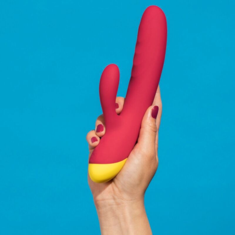 Romp-Jazz Vibratore Rabbit Ricaricabile Rosso-Silicone, Ricaricabile · Vibratori (immagine 4)