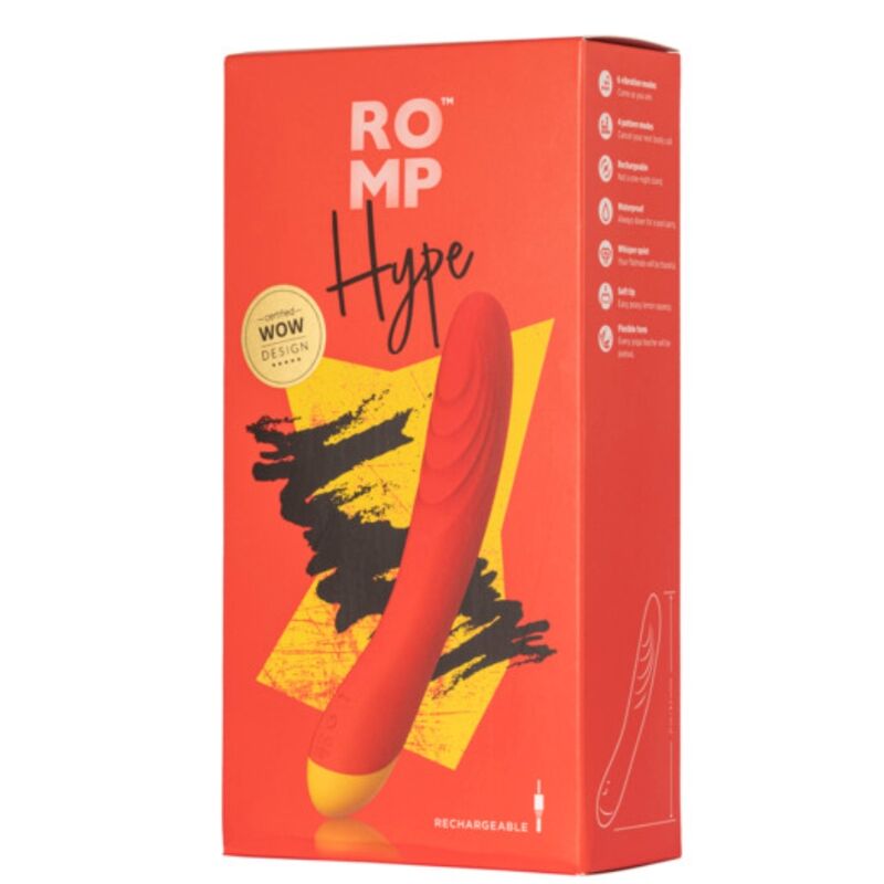 Romp-Hype Vibratore Multifunzione G-spot Rosso-Silicone 7 Romp-Hype Vibratore Multifunzione G-spot Rosso-Silicone · Vibratori (imaginea 7)